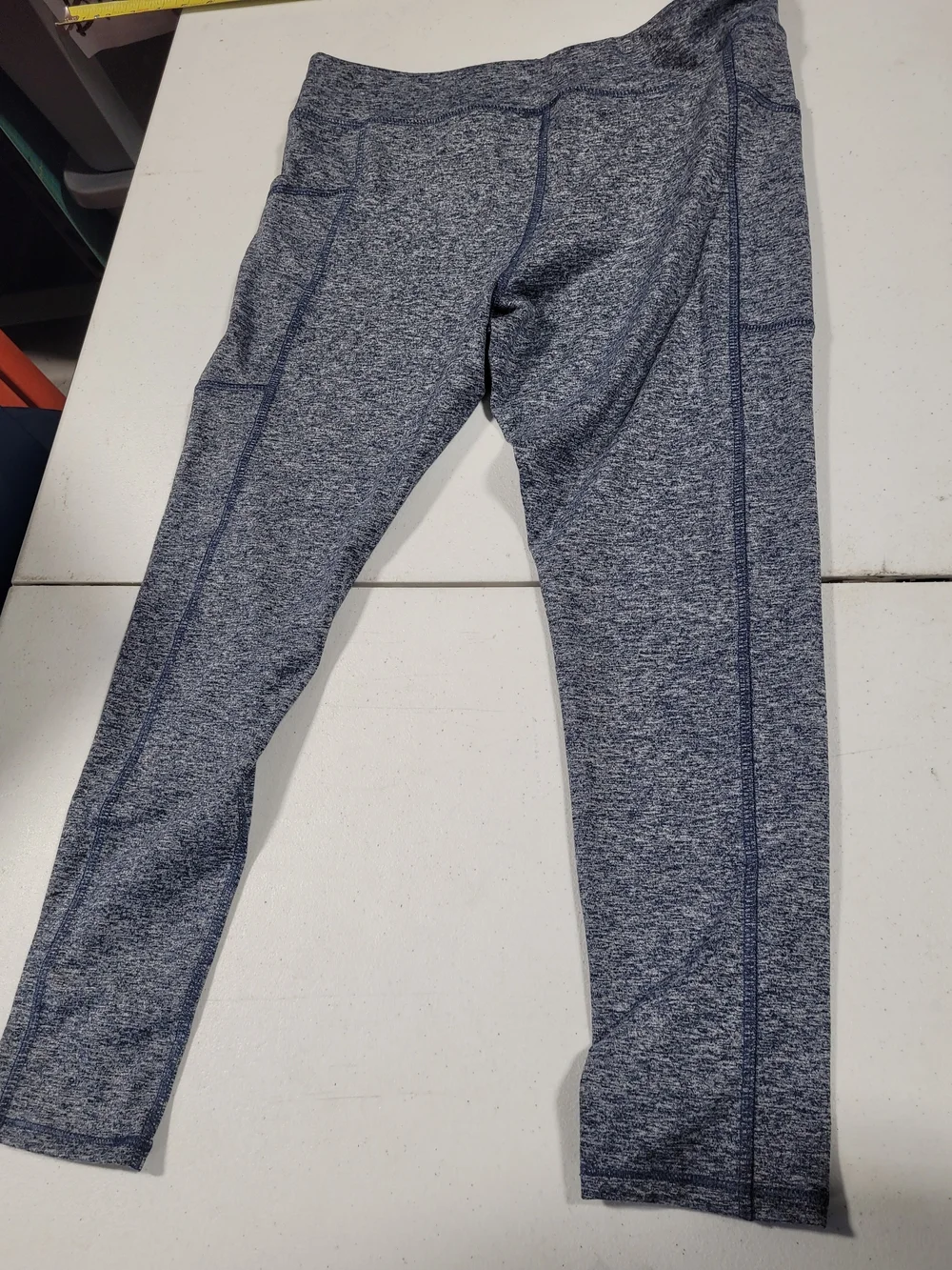 Athletic Works Heathered Navy Blue Girls' Active Leggings